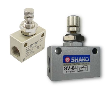 تصویر  شیر کنترل جریان 1/8 اینچ شاکو  با شماره فنی SV-01
